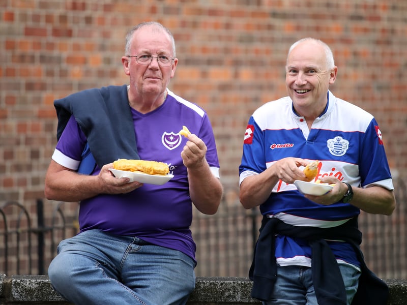 Football fans can’t be cheering on Pompey on an empty stomach. Mick’s on Portsdown Hill is a favourite.