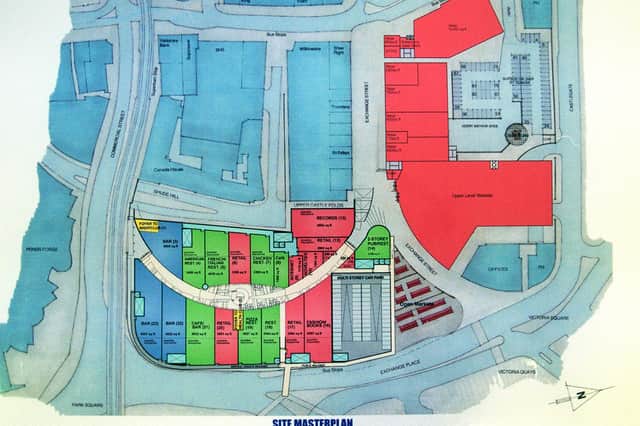 Plans for the proposed leisure complex in Sheffield's Castlegate area show how it would have also included bars, restaurants and a nightclub
