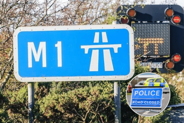 The M1 southbound was closed for over an hour, following the collision last night (Wednesday, September 14, 2023), leading to three miles of congestion and traffic being diverted via the exit and entry slip roads