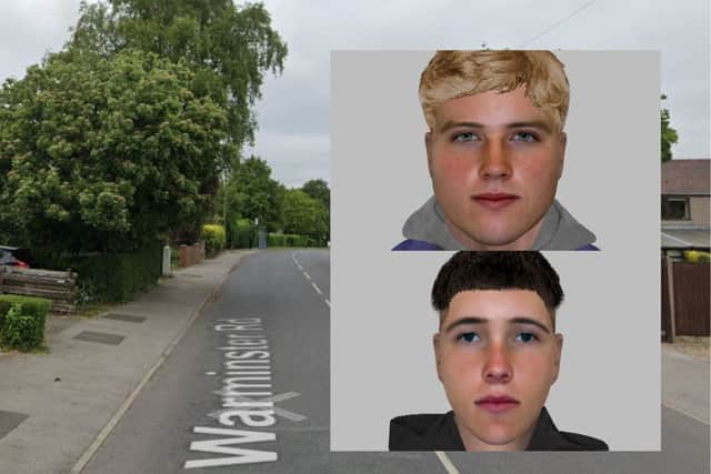Officers investigating an attempted robbery in Sheffield have released e-fit images of two men they would like to identify