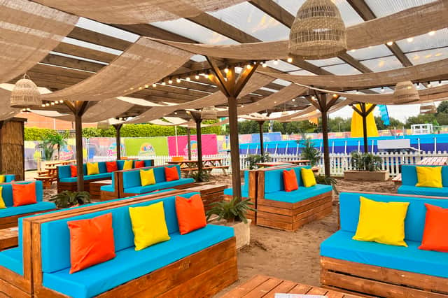 Meadowhall said tens of thousands of people had visited its Summer Beach Club attraction over the 2023 school holidays. Photo: Meadowhall Summer Beach Club