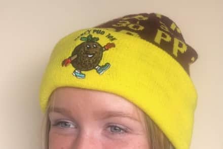 The special beanie hat created to mark the 30th edition of the Percy Pud 10K run through Sheffield, which will take place on Sunday, December 3, 2023