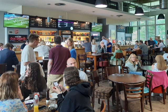 Upstairs in the building at the centre of Endcliffe Village, the bar is packed with new students, along with their parents and loved ones before they make their way back home.
