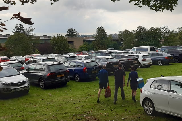 Hundreds of parents are likely going to be exhausted after a day of ferrying items back and forth between makeshift car park and new bedroom.