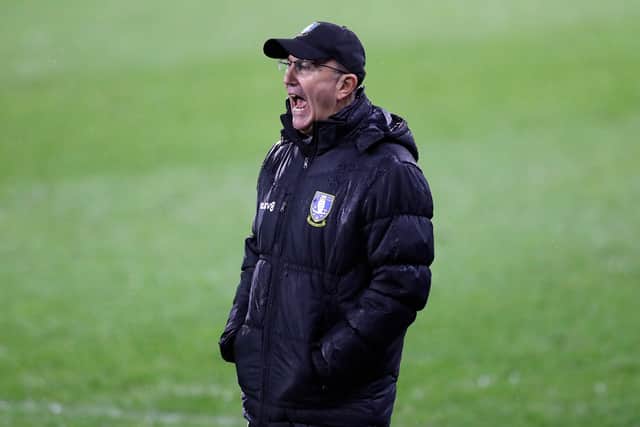 Tony Pulis managing Sheffield Wednesday in a Championship game vs Huddersfield Town 