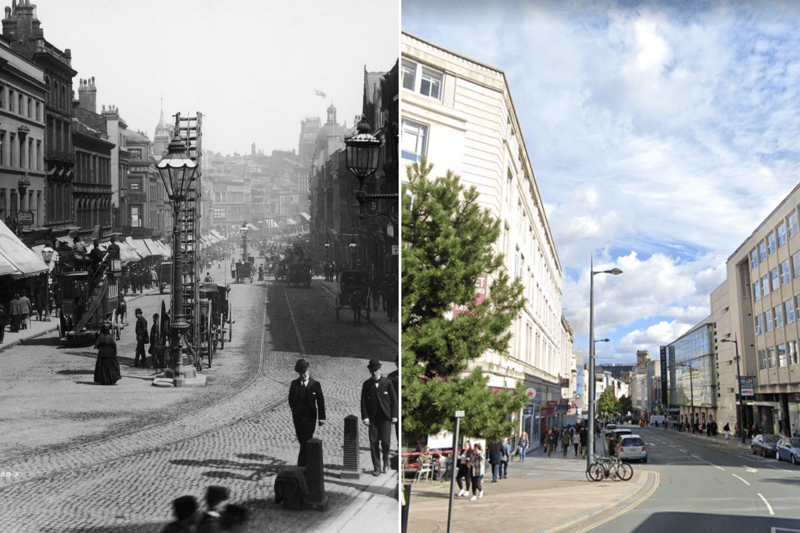 Despite being only 300 metres long, Lord Street has always been one of the main streets in central Liverpool - from way back in 1900, when this picture was taken, to modern day. It leads from the Queen Elizabeth II Law Courts and Castle Streets restaurants to the shopping district and Liverpool ONE.
