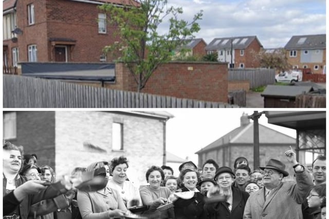 Cato Street in 1958 and again in 2023, courtesy of Google Maps.