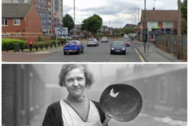 Hendon Road in 1941 and 2022.