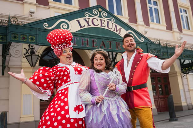 Beauty and the Beast is this year's panto at Sheffield's Lyceum Theatre. Damian Williams, Jennie Dale and Duncan James star in this new production of the family favourite. Photo: Vox Multimedia