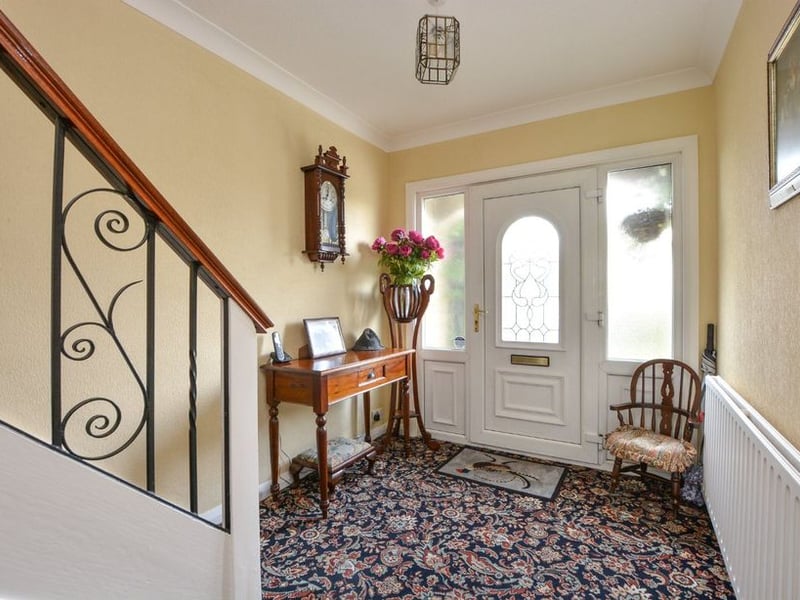The spacious entry hallway.