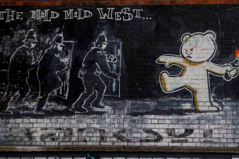 Bristol street artist Banksy has become a global star but early murals such as this one in Stokes Croft are a reminder where it all started (photo: Getty Images)