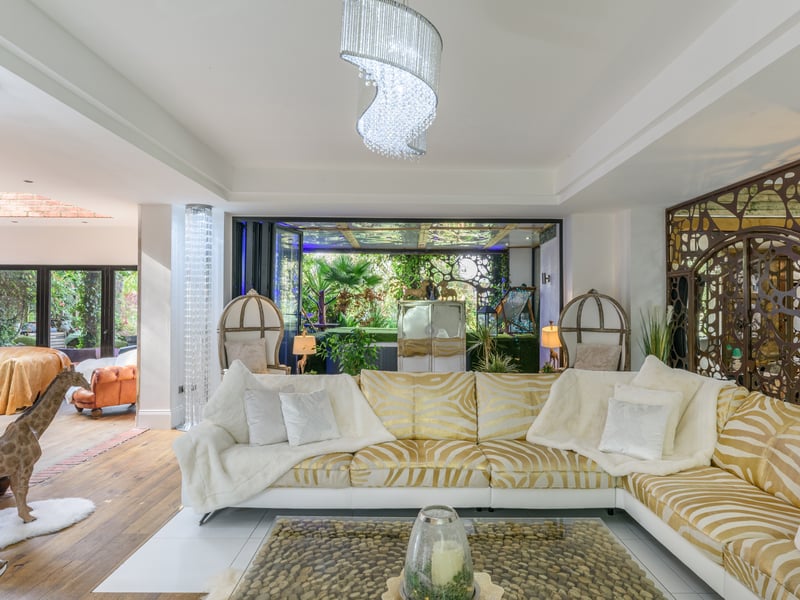 The owner’s international travels have been transposed into this stunning living space
