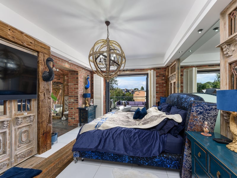 The bedrooms reflect the Asian, Thai and African influences running throughout the property