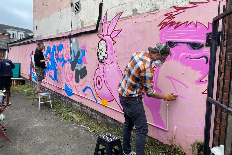 Artists from High Vis join Kings Heath Festival and redecorate a street