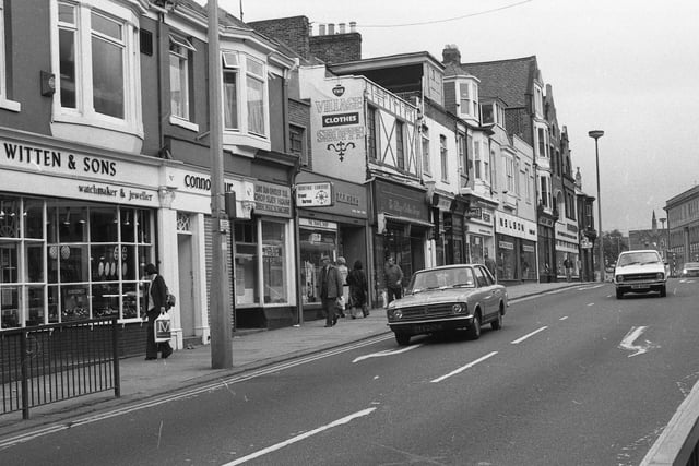 Wittens jewellers is in the forefront of this 1979 view.