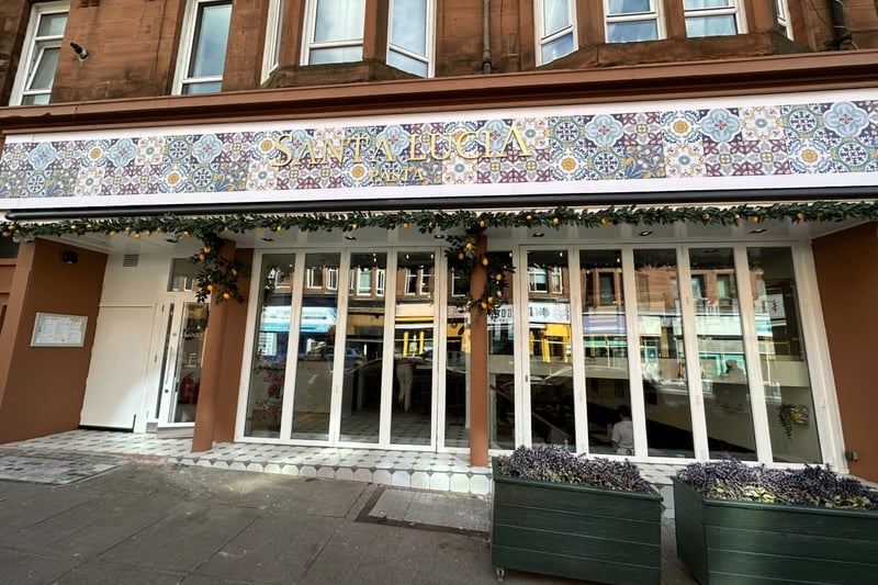 The restaurant is fronted with hand-painted tiles and faux lemon trees inspired by the south of Italy.