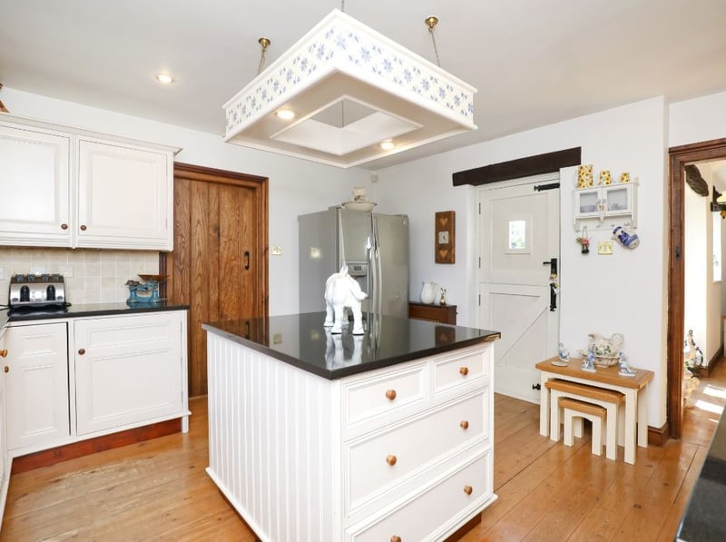 The kitchen at the bungalow in Beighton, Sheffield, which is on the market for £670,000. Photo: Yopa