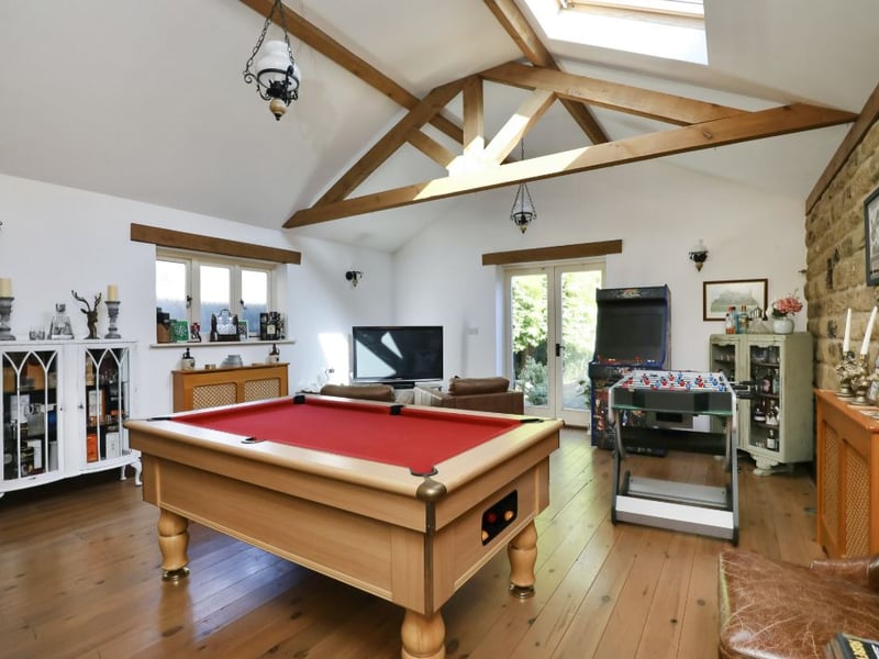 The light and spacious games room at the bungalow in Beighton, Sheffield, which is on the market for £670,000. Photo: Yopa