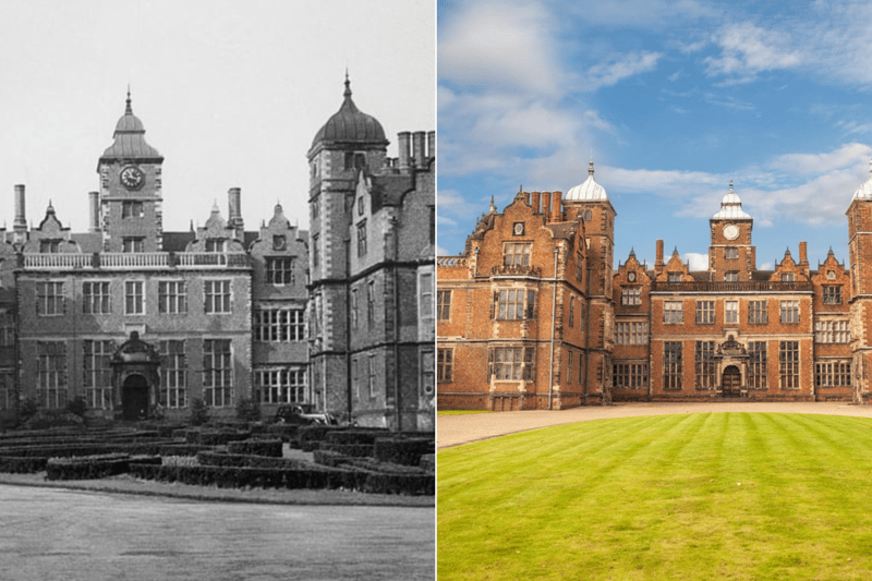 Aston Hall is packed with architectural gems and historical treasures, including the breath-taking Long Gallery and the great oak staircase, which still shows the battle scars of the English Civil War. It’s pictured here on the left circa 1900 and in the modern