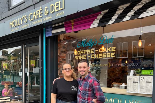 ucy and Piotr Poplawski of Molly’s Cafe & Deli on Middlewood Road. The couple opened their business the day before the first covid lockdown; three years on they’ve just expanded into the shop unit next door.