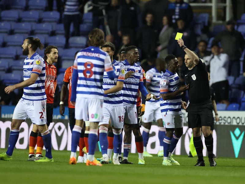 21 yellows, 0 second yellows, 0 straight red cards.