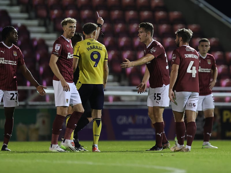 10 yellows, 0 second yellows, 0 straight red cards.