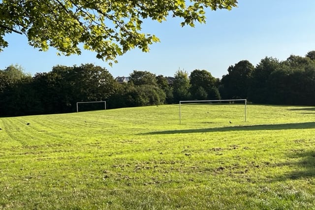 At the top of the park there is a second football pitch with permanent goalposts and a small team shelter.
