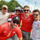 Switzerland fans at Devonshire Green, Sheffield, during the UEFA Women's Euro 22. The tournament helped Sheffield's tourist industry grow above £1.3 billion as it recovers post-Covid. Picture: David Kessen, National World