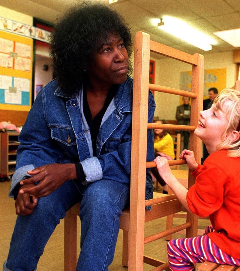 Singer-songwriter Joan Armatrading meets Gemma Lomas at Paces School in High Green, Sheffield