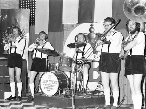 The Oompah band at Sheffield's famous German-themed Hofbrauhaus venue. Photo: Neil Anderson