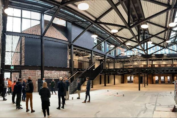 Cambridge Street Collective is a cavernous space of black girders and huge windows. Pic: Mark Mobbs