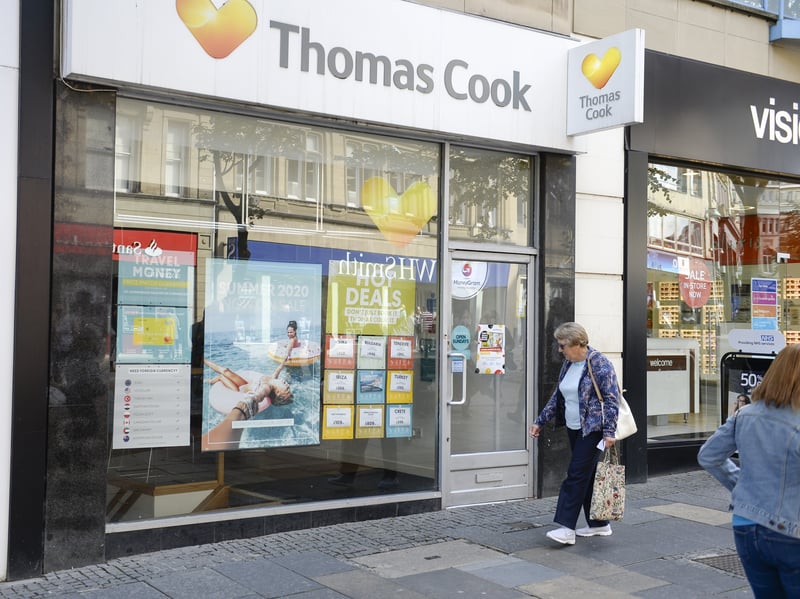 The old Thomas Cook store on Fargate, in Sheffield city centre, which closed after the company went into administration in 2019. Hays Travel subsequently announced it had acquired all 555 former Thomas Cook travel stores in the UK.