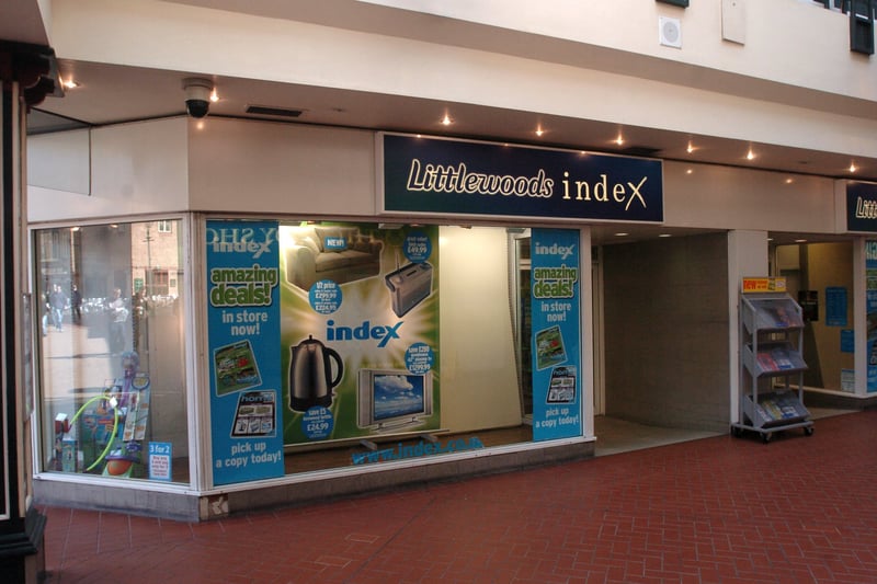 The old Littlewoods Index store at Sheffield's Orchard Square shopping centre. Littlewoods was once a huge name on Britain's high streets but it was announced in 2005 that 119 store were closing, with around 40 being sold to Primark.