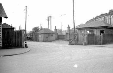 The entrance to Finnieston Railway Yard pictured in June 1959. 