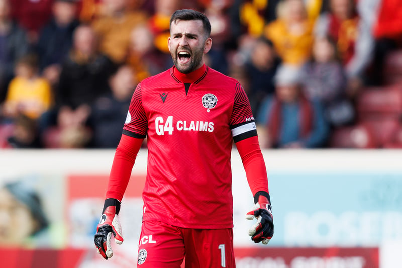 Motherwell’s Liam Kelly stands in goal as he enjoys a market value of £565,000.