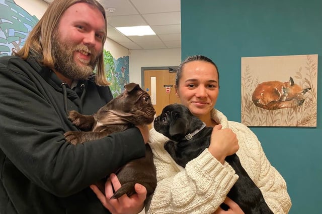Otter is pictured with new owner Tom Buckley, who is a hub manager at the RSPCA call centre in Wath-on-Dearne, while Lenni is with his new mum, Ella Wright (20) in Rotherham. They were pictured on a visit to the RSPCA’s Sheffield Branch to thank staff who cared for the pets.