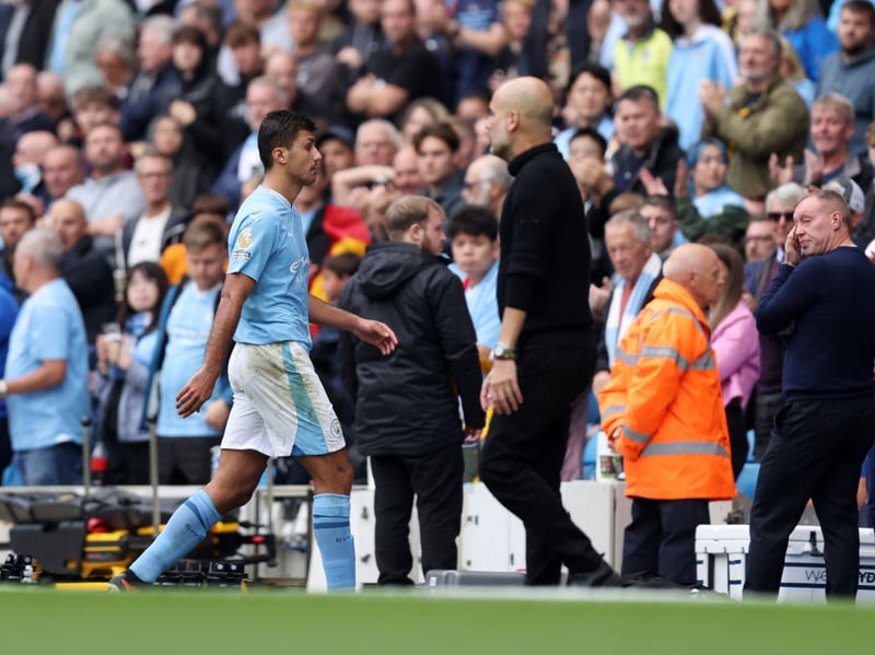 Rodri will not feature against Newcastle United on Wednesday after being sent-off during their win over Nottingham Forest on Saturday. The midfielder was shown a straight red card and will serve the first of a three game ban against the Magpies.