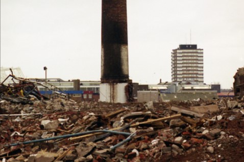 The Vaux chimney which was facing demolition in 2008.