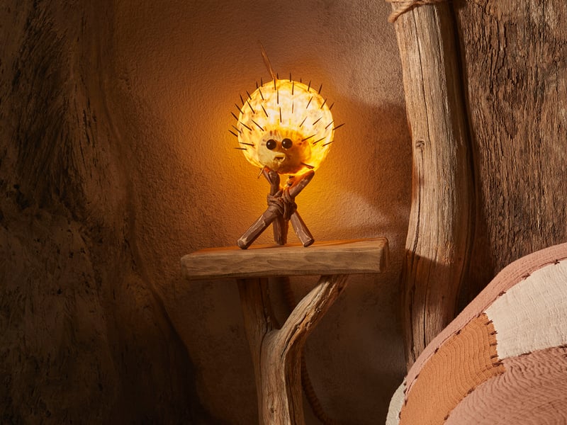 The AirBnB boasts a clever use of forestry and interior