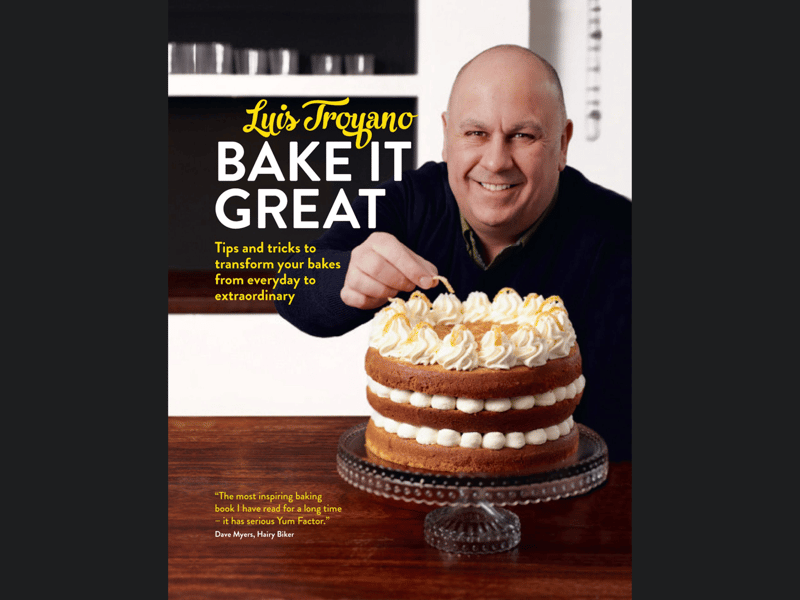 Late Bake Off contestant Luis Troyano was a runner up during series five of Bake Off, memorably recreating The Cage, a tower in the National Trust's Lyme Park in Cheshire, which was his wife’s favourite place to visit. He published cookbook Bake it Great with a special focus on Spanish baking and honey in 2015, with excellent descriptions of textures to help distinguish your bakes.
