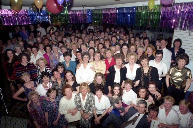 Binns staff at their closing down party in 1993.