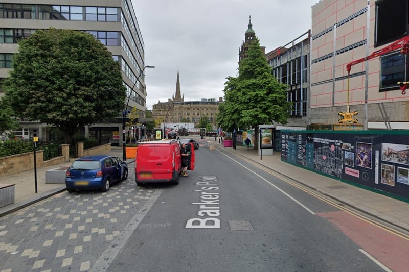 The joint seventh-highest number of reports of shoplifting offences in Sheffield in July 2023 were made in connection with incidents that took place on or near Barker's Pool, Sheffield city centre, with 4