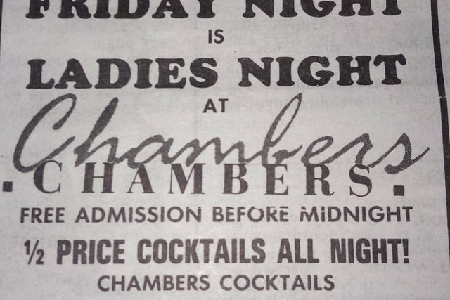 Free admission before midnight and half price cocktails at the ever-popular Chambers.