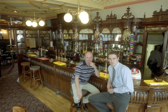 Stephen Rudd and licensee Richard Coney were in the picture in the pub in 2001.