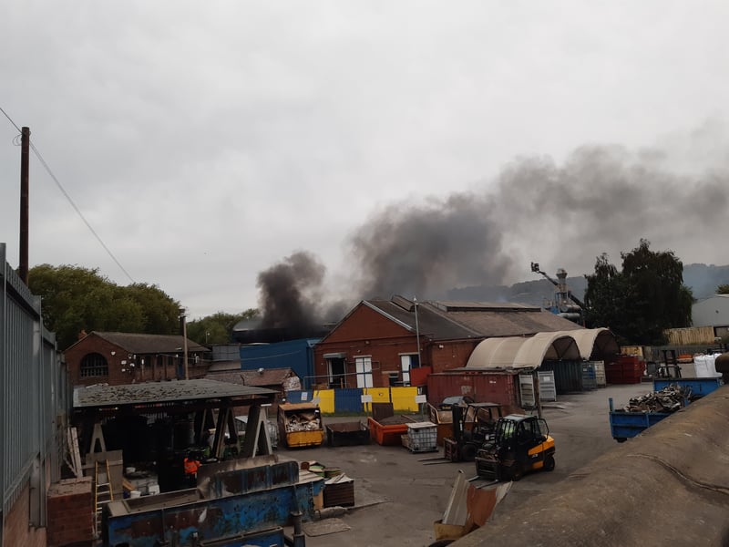 Fire at an industrial fire on Penistone Road, Sheffield. Picture: David Kessen, National World