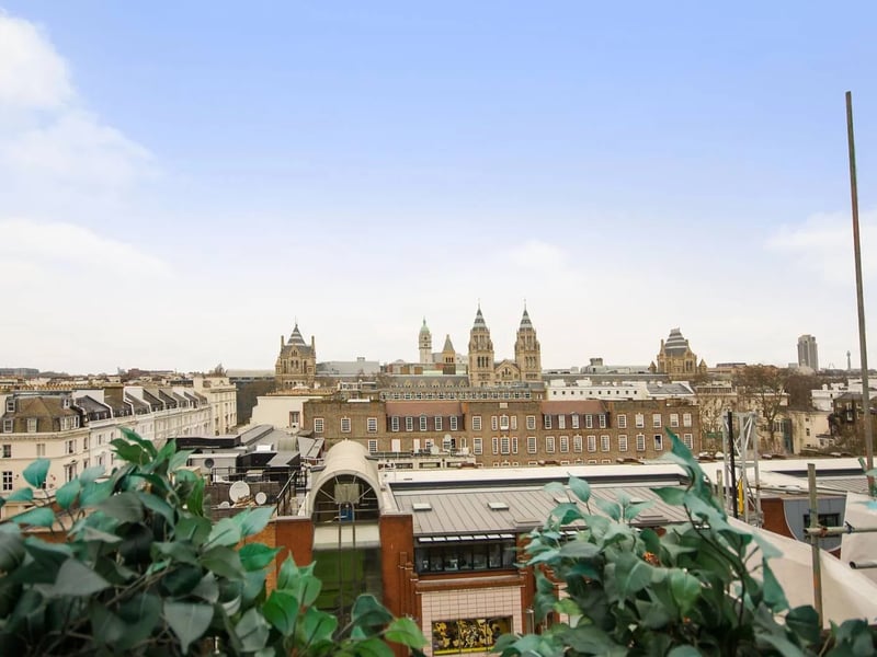 The penthouse offers spectacular views over South Kensington and Knightsbridge