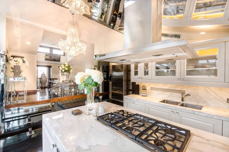 The luxury kitchen inside the property 