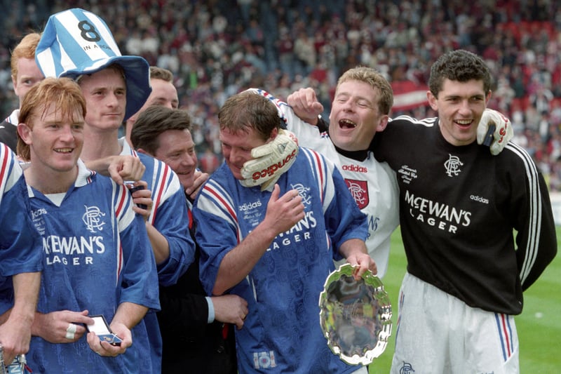 Hearts lost to Rangers following two goals apiece for Ally McCoist and Paul Gascoigne.
