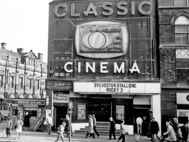 The Classic Cinema, on Fitzalan Square, Sheffield city centre, in November 1982. It was badly damaged by fire on November 24, 1984 and was later demolished. Photo: Picture Sheffield/Sheffield Newspapers