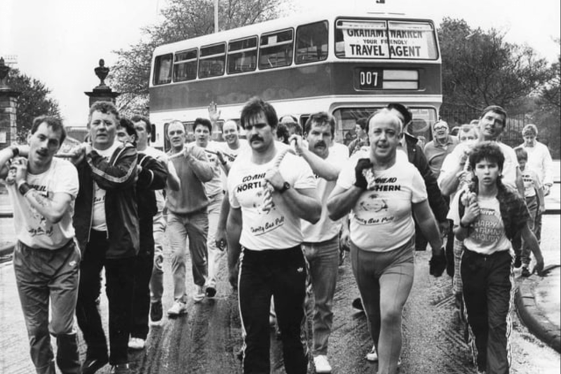 Were you pictured at the charity bus pull in May 1988? And what more can you tell us about this event? Photo: Shields Gazette